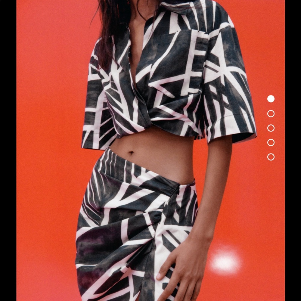 Zara Draped skirt and matching top